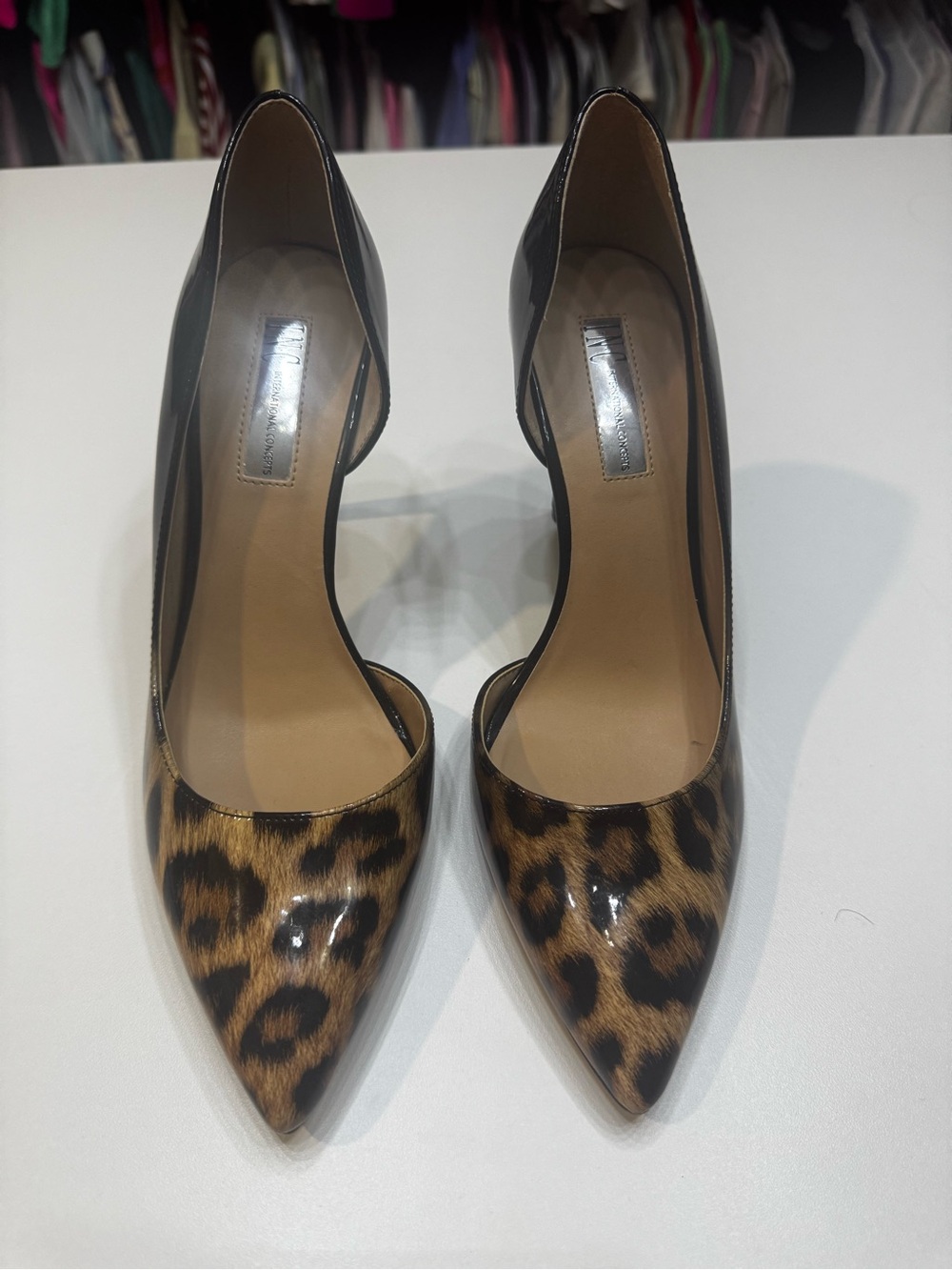 INC International Concepts Leopard Print Pointed Toe Pumps - Brown & Black